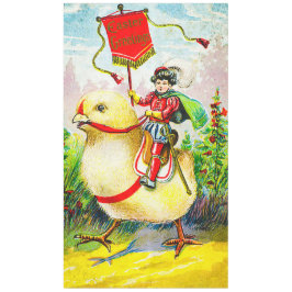 Whimsique Påsk Hälsning: Rider on Giant Chick