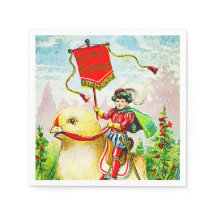 Whimsique Påsk Hälsning: Rider on Giant Chick