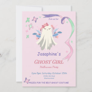 Whimsique Pastel Ghost Girl Halloween fest Inbjuda