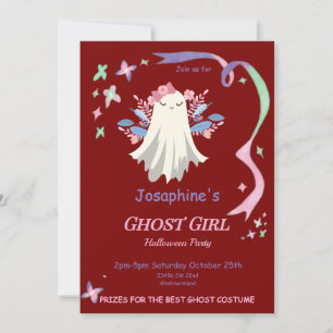 Whimsique Pastel Ghost Girl Halloween fest Inbjuda