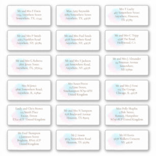 Whimsique Pastel Guests Individual Namn Adress Klistermärken