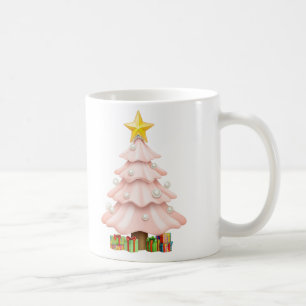 Whimsique Pastel Rosa Julgran With box-gåva Kaffemugg