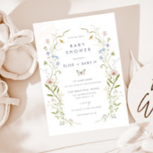 Whimsique Pastel Wildblomme Ram Baby Shower