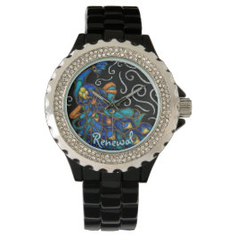 Whimsique Peacock Chalk Pastel Bird Personlig Armbandsur
