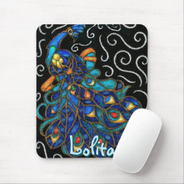 Whimsique Peacock Chalk Pastel Bird Personlig Musmatta
