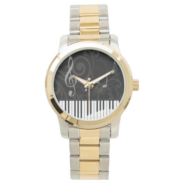 Whimsique Piano och Musik noter Armbandsur (Framsida)