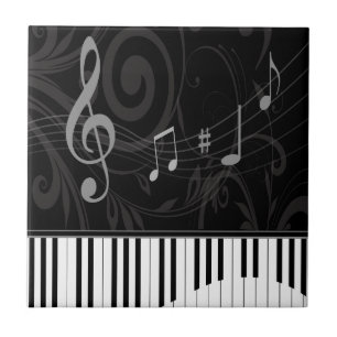 Whimsique Piano och Musik noter Kakelplatta