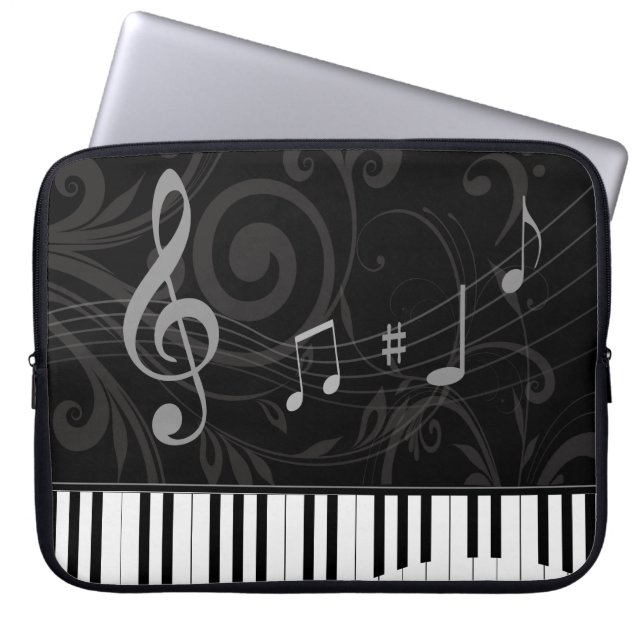Whimsique Piano och Musik noter Laptop Fodral (Framsidan)