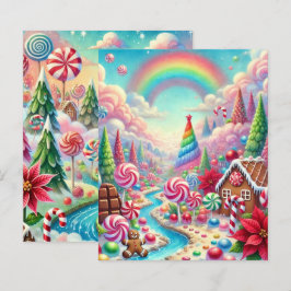 Whimsique Poinsettia Candyland Scrapbook Papper