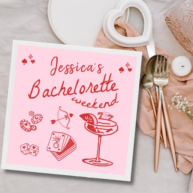 Whimsique Poker Cocktail Bachelorette Party Pappersservett (Skapare uppladdad)