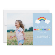 Whimsique Preppy Photo Girl Rainbow Födelsedagsfes