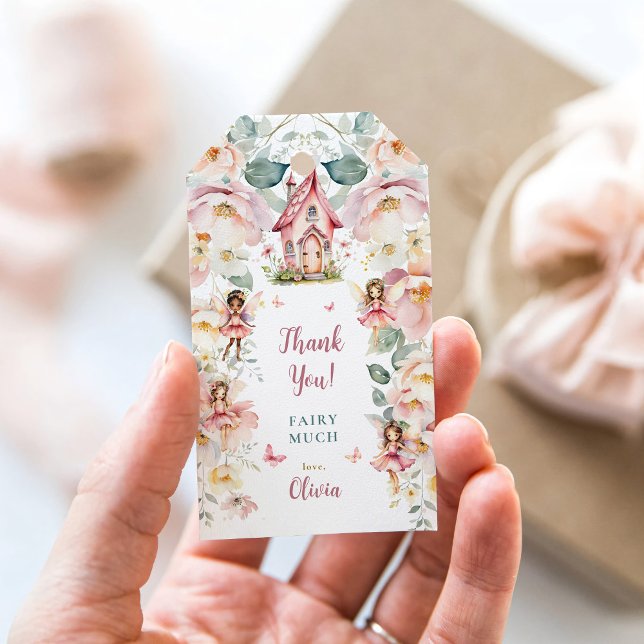 Whimsique Princess Fairy Birthday Tack Presentetikett (Skapare uppladdad)
