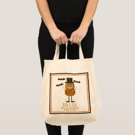 Whimsique Pumpkin Man - Bus eller godis Bag Tygkasse