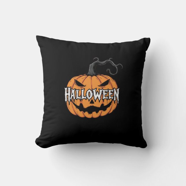 Whimsique Pumpkin- och Ghost Cushion-design Kudde (Framsida)