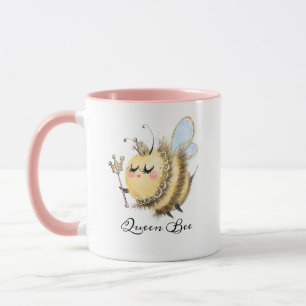 Whimsique Queen Bee med Krona och Trollspö Mugg
