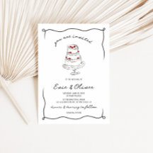 Whimsique Quirky Hand plockade Cherry Cake Bröllop