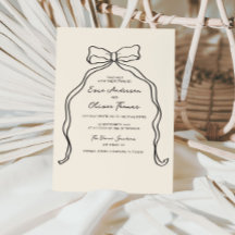 Whimsique Quirky Handskriftlig Bow Bröllop