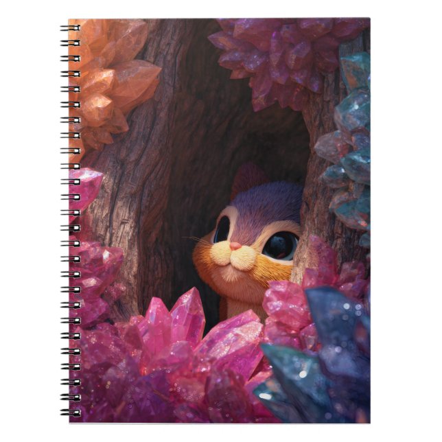 Whimsique Rainbow Crystal Notebook Anteckningsbok (Framsidan)