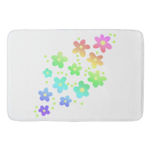 Whimsique Rainbow Flowers Badrumsmatta