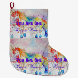 Whimsique Rainbow Unicorn Art-julklapp Stor Julstrumpa