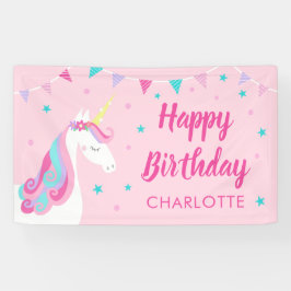 Whimsique Rainbow Unicorn Rosa Grattis på födelsed