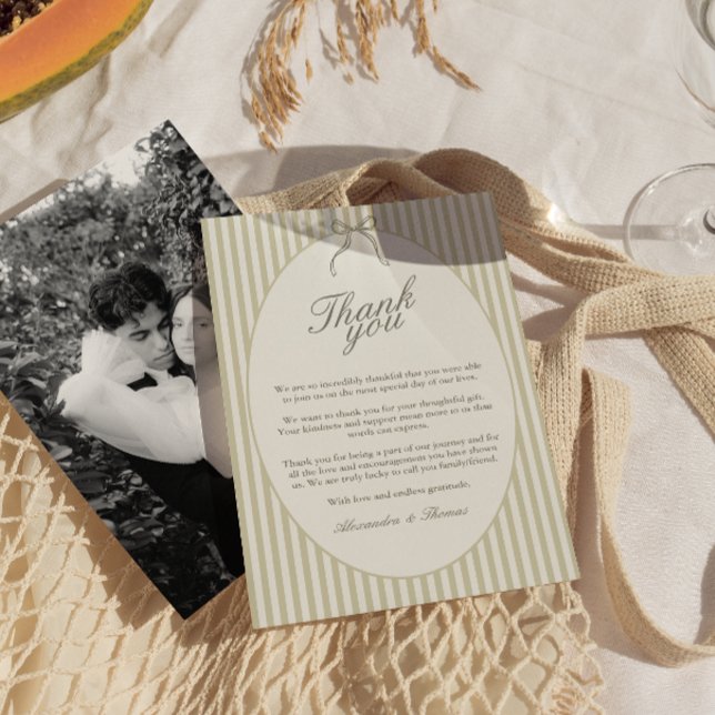 Whimsique Rand Grönt Bröllop - tackkort Inbjudningar (Skapare uppladdad)