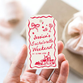 Whimsique Red Bachelorette Party Helg Presentetikett