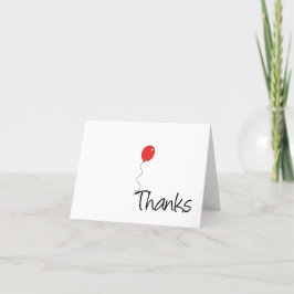 Whimsique Red Balloon any Tillfälle Tack Kort