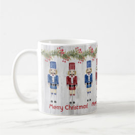 Whimsique Red Blue Nutcrackers God jul Kaffemugg