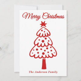 Whimsique Red Hand plockade Julgran Julkort