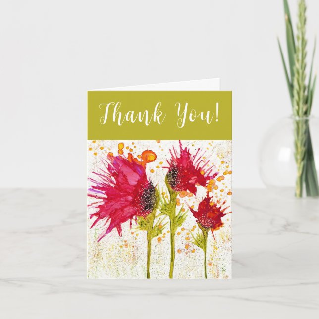 Whimsique Red Poppies Greeting Card Helgkort (Framsida)