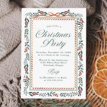 Whimsique Red Ribbon och Greenery jul Party