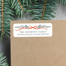 Whimsique Red Ribbon-Returadressen