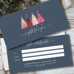 Whimsique Red Rosa Navy Blue Gift Certificate