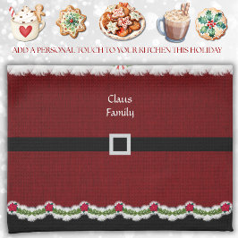 Whimsique Red Santa Kostym, julkökshandduk Kökshandduk
