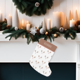 Whimsique Reindeer Boho Mönster Liten Julstrumpa