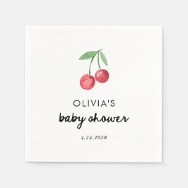Whimsique Retro Cherries | Baby Shower Pappersservett