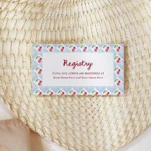 Whimsique Retro Cherries Möhippa-register Tilläggskort