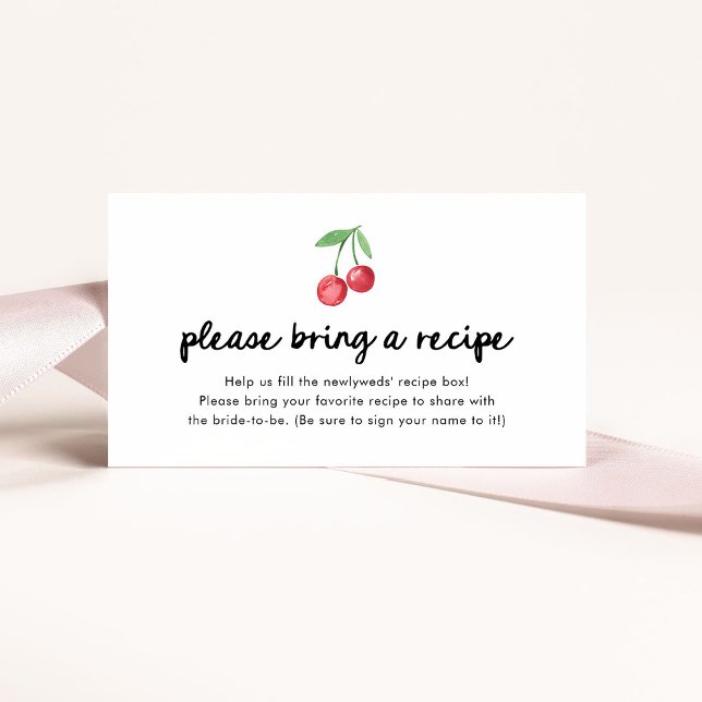 Whimsique Retro Cherries | Mottagningsbegäran Tilläggskort (Skapare uppladdad)