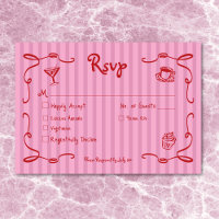 Whimsique Retro Hand plockade Rosa Red Bröllop Ran