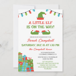 Whimsique Retro Little Elf på babyskåran Inbjudningar