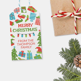 Whimsique Retro Träd & presenterar God jul från Presentetikett