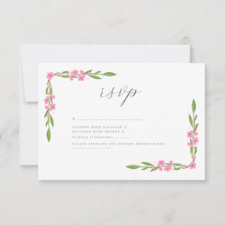 Whimsique Ribbon Blommigt Bröllop OSA Kort