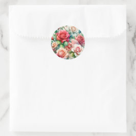 Whimsique Ro Mönster Runt Klistermärke