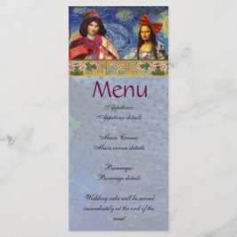 Whimsique Roligt Vintage bröllop Menu Meny