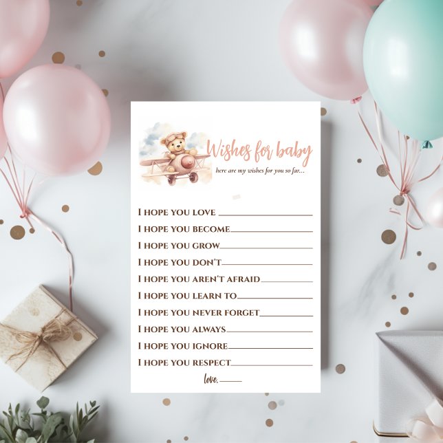 Whimsique Rosa Airplane Äventyr Baby Shower Flygblad (Skapare uppladdad)