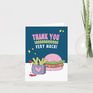 Whimsique Rosa Burger and Fries Tack Kort