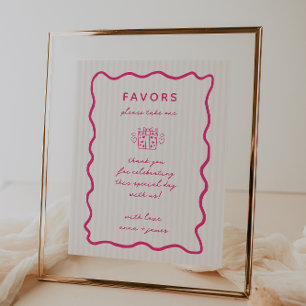 Whimsique Rosa Hand plockade Favors Poster