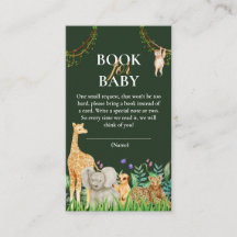 whimsique Safari Jungle Baby Shower Bok för Baby