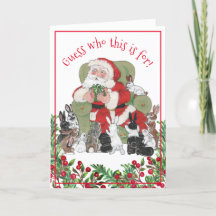 Whimsique Santa Bunny Rabbit-Vintagen Kväll